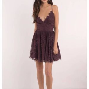 SERA MERLOT SKATER DRESS